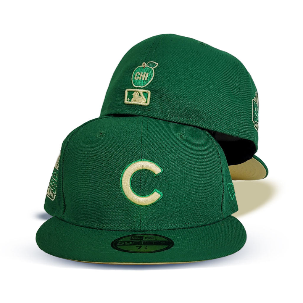 Kelly Green Chicago Cubs Soft Yellow Bottom 2016 World Series Side Patch New Era Fitted