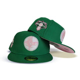 Product - Kelly Green New Era Boston Red Sox Pink Bottom 1967 World Series side Patch 59Fifty Fitted