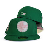 Kelly Green New Era Boston Red Sox Pink Bottom 1967 World Series side Patch 59Fifty Fitted