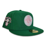 Kelly Green New Era Boston Red Sox Pink Bottom 1967 World Series side Patch 59Fifty Fitted