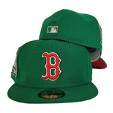 Kelly Green New Era Boston Red Sox Red Bottom 1999 All Star Game side Patch 59Fifty Fitted