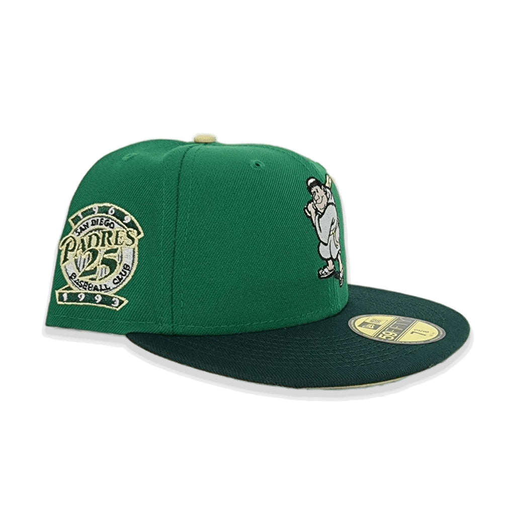 San Diego Padres New Era Custom 59FIFTY Green Holiday Pack Fitted Hat, 8 / Green