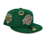 Kelly Green San Diego Padres Light Brown Bottom 1992 All Star Game Side Patch "Starbucks Collection" New Era 59Fifty Fitted