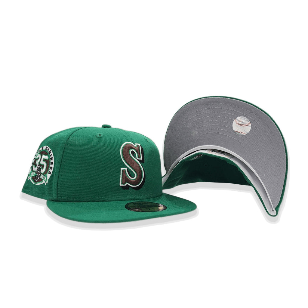 Atlanta Braves New Era White Logo 59FIFTY Fitted Hat - Kelly Green