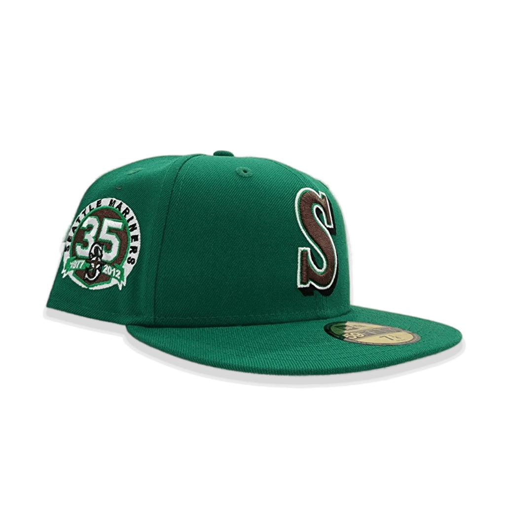 Men's New Era Kelly Green Boston Red Sox White Logo 59FIFTY Fitted