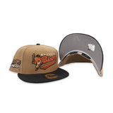 Khaki Buffalo Bisons Black Corduroy Visor Gray Bottom Bisons Side Patch New Era 59Fifty Fitted