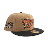 Khaki Buffalo Bisons Black Corduroy Visor Gray Bottom Bisons Side Patch New Era 59Fifty Fitted