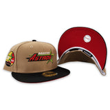 Khaki Houston Astros Black Visor Red Bottom 35th Great Years Side Patch New Era 59Fifty Fitted