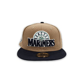Khaki Seattle Mariners Navy Blue Visor Aqua Bottom 2023 All Star Game Side Patch New Era 59Fifty Fitted