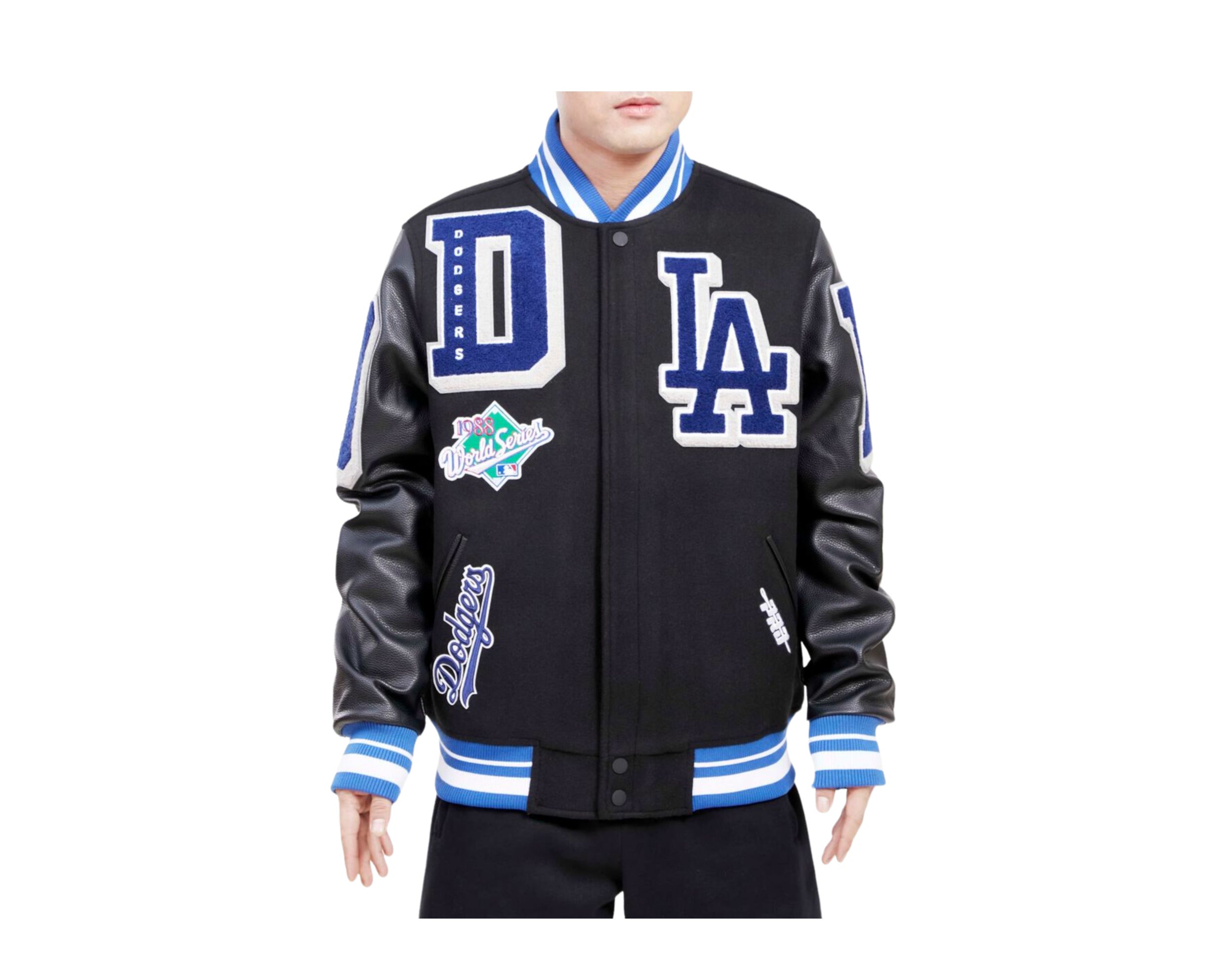 Pro Standard Royal Los Angeles Dodgers Wool Full-Zip Varsity Jacket