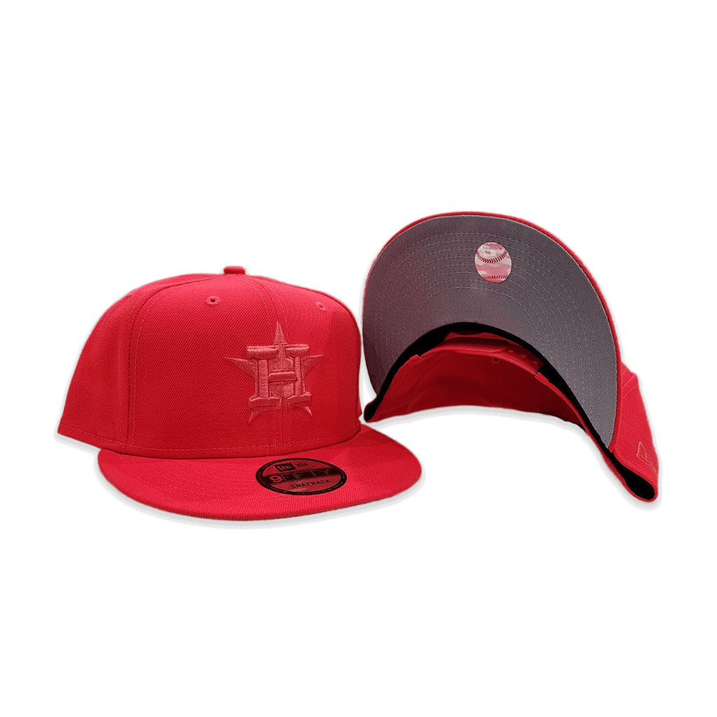 Lava Red Houston Astros Gray Bottom Color Pack New Era 9Fifty Snapback