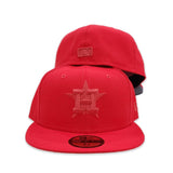 Lava Red Tonal Houston Astros Gray Bottom Color Pack New Era 59Fifty Fitted