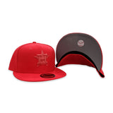 Lava Red Tonal Houston Astros Gray Bottom Color Pack New Era 59Fifty Fitted