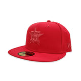 Lava Red Tonal Houston Astros Gray Bottom Color Pack New Era 59Fifty Fitted