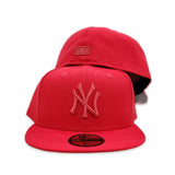 Lava Red Tonal New York Yankees Gray Bottom Color Pack New Era 59Fifty Fitted