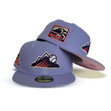 Lavender Colorado Rockies Pink Bottom 25th Anniversary Side Patch New Era 9Fifty Fitted