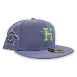 Lavender Houston Astros Softyellow Bottom 1986 Side Patch New Era 59Fifty Fitted