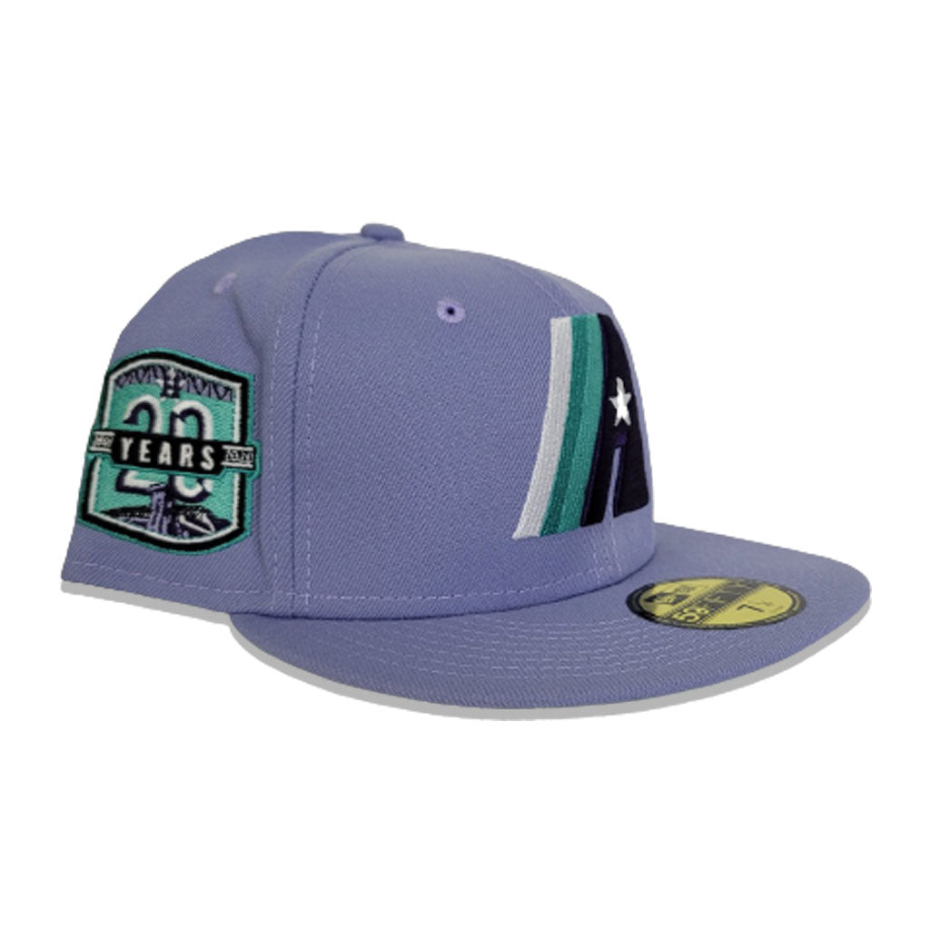 Lavender Houston Astros Teal Bottom 20th Anniversary Side patch New Era 59Fifty Fitted