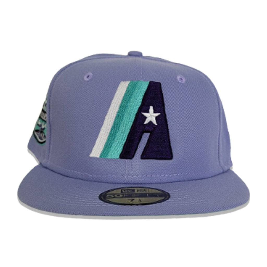 Lavender Houston Astros Teal Bottom 20th Anniversary Side patch New Era 59Fifty Fitted