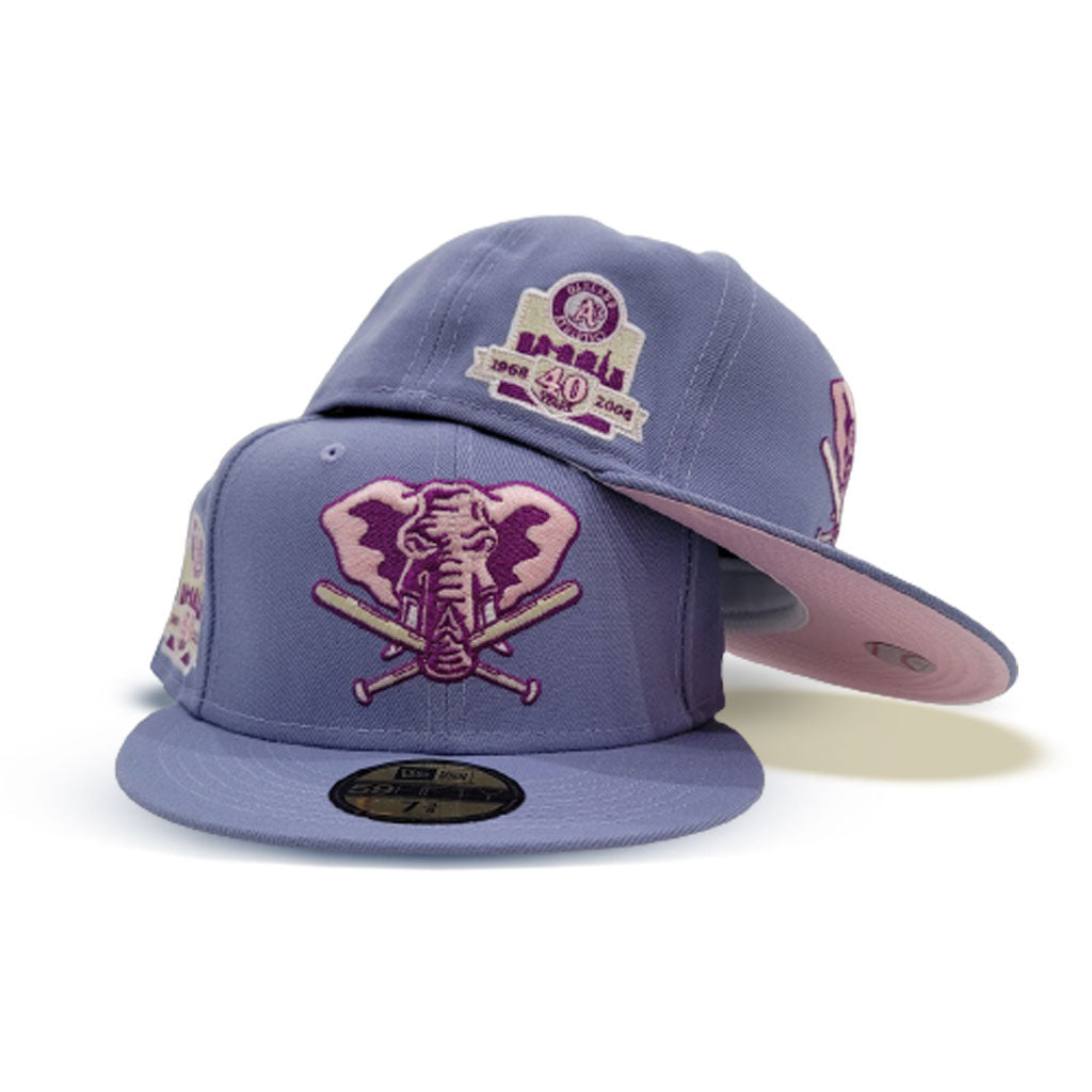 Men's New Era Peach/Purple Toronto Blue Jays 40th Season Side Patch 59FIFTY Fitted Hat