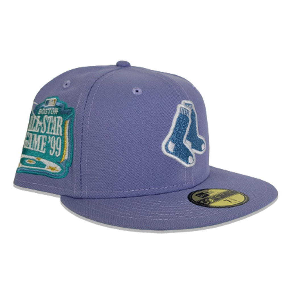 Lavender Purple Boston Red Sox Icy Blue Bottom 1999 All Star Game Side Patch New Era 59Fifty Fitted