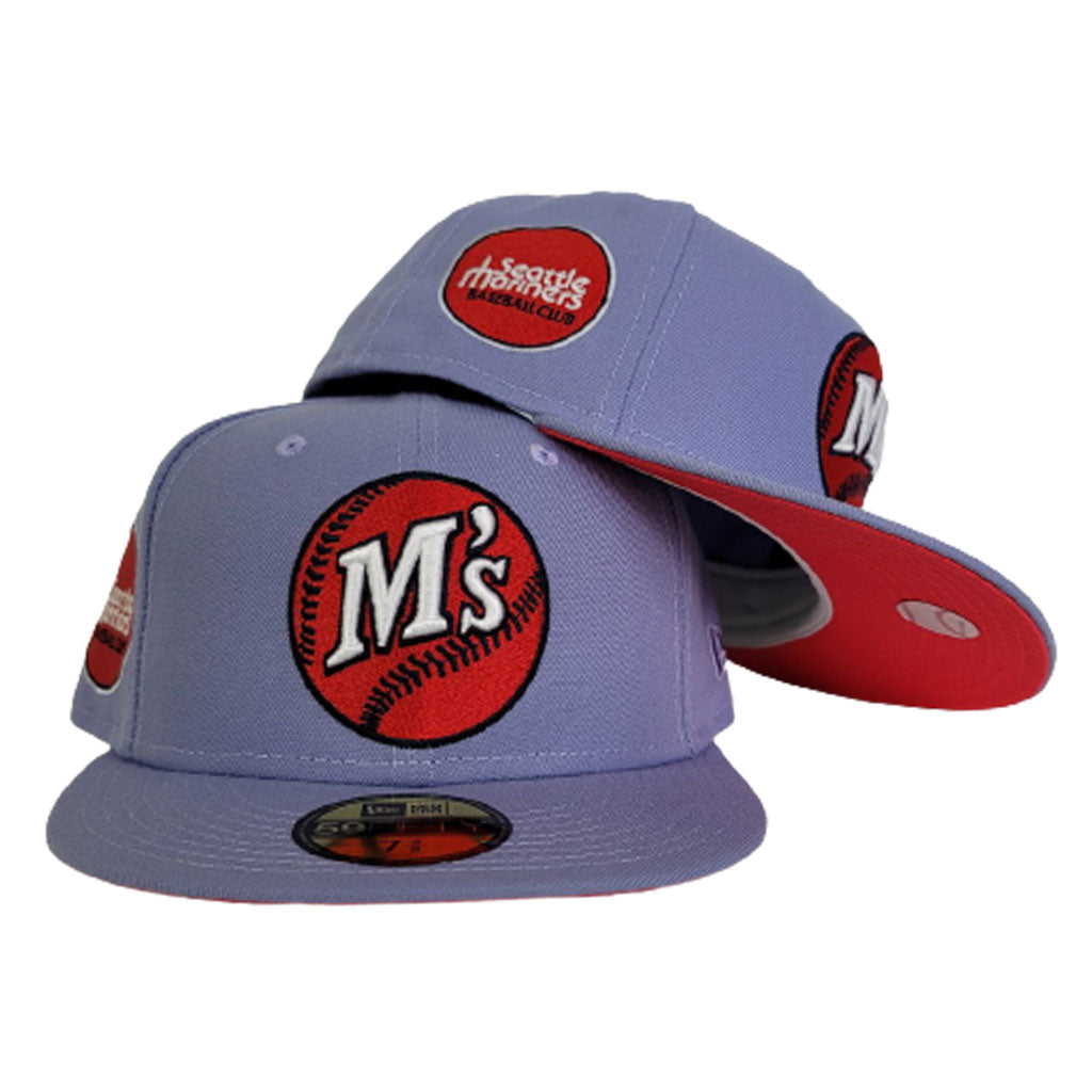 Product - Lavender Purple Seattle Mariners Infrared Bottom Baseball Club Side Patch New Era 59Fifty Fitted