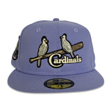 Lavender St. Louis Cardinals Soft Yellow Bottom 1934 World Series Side Patch New Era 59Fifty Fitted
