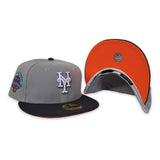 Light Gray New York Mets Dark Gray Visor Orange Bottom 50th Anniversary Side Patch New Era 59Fifty Fitted
