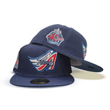 Navy Blue Los Angeles Angels Icy Blue Bottom 40th Season Side Patch New Era 59Fifty Fitted