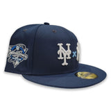Light Navy New York Yankees X New York Mets Icy Blue Bottom 2000 Subway Series Side Patch New Era 59Fifty Fitted