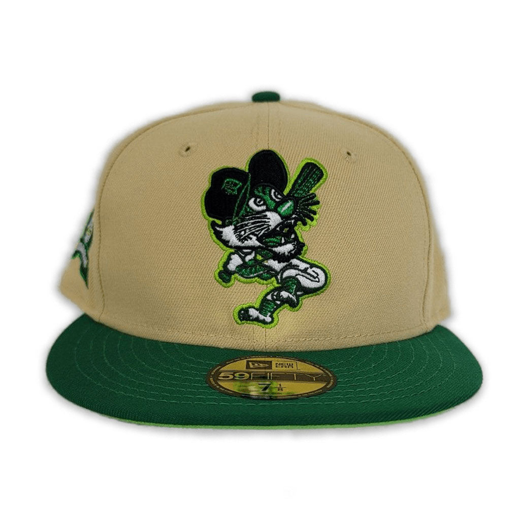 Light Tan Detroit Tigers Kelly Visor Lime Green Bottom 1968 world champions Side Patch New Era 59Fifty Fitted