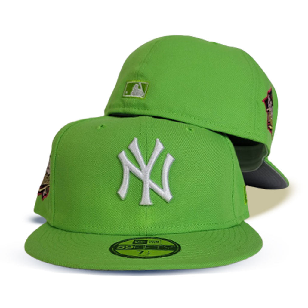 New York Yankees TEAM-BASIC Lime-White Fitted Hat by New Era