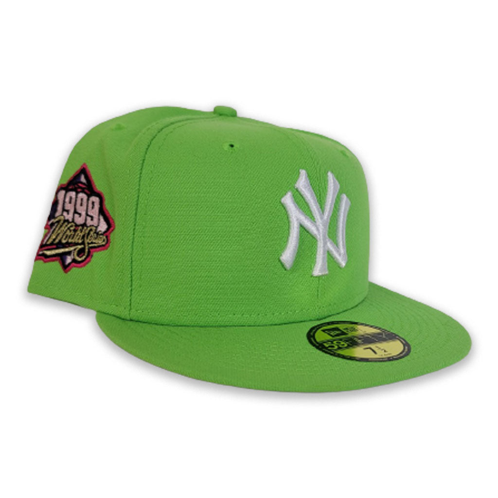 New York Yankees TEAM-BASIC Lime-White Fitted Hat by New Era