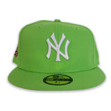 Lime Green New York Yankees Grey Bottom 1999 World Series Side patch New Era 59Fifty Fitted