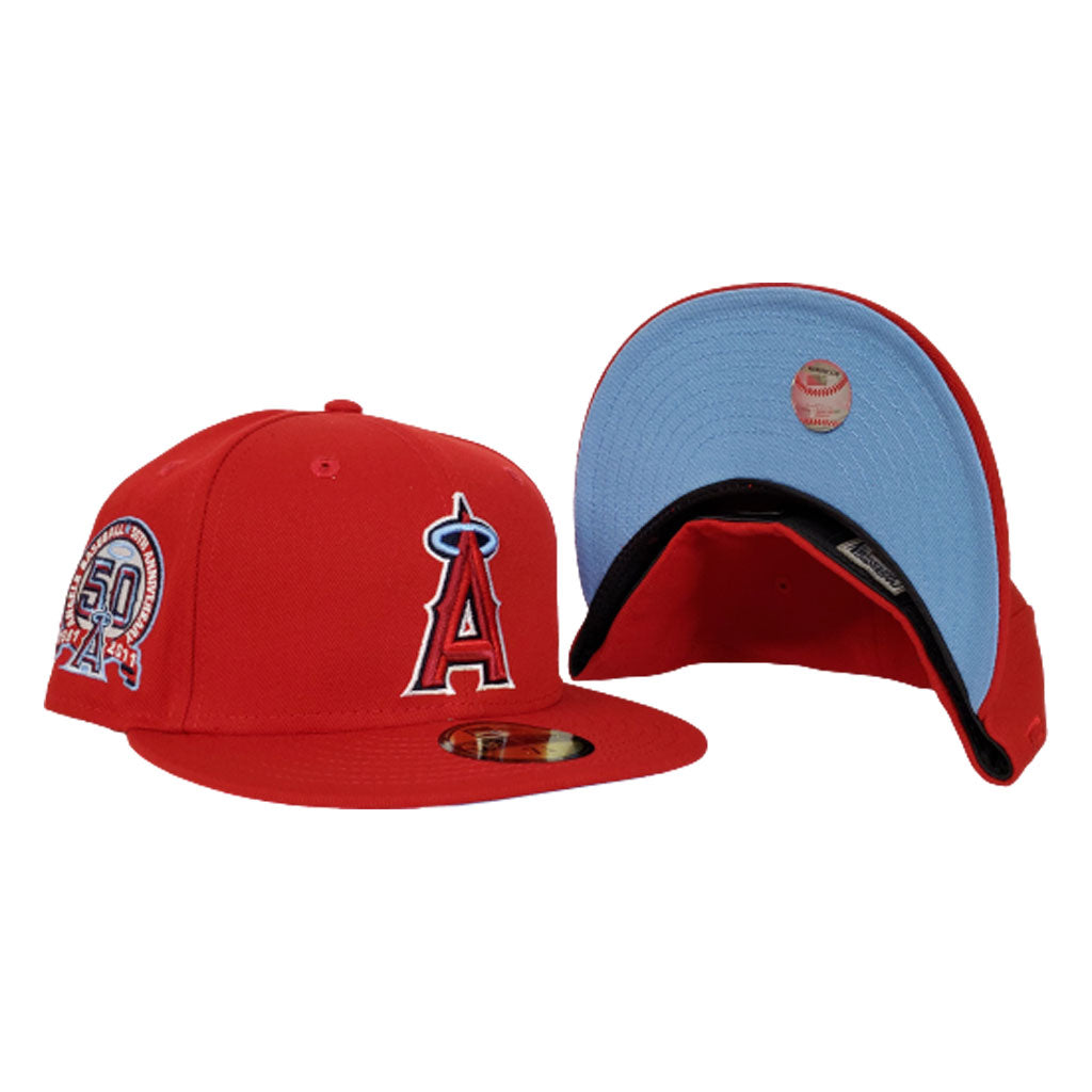 Los Angeles Angels Red Icy Blue Bottom New Era 59Fifty Fitted