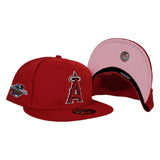 Los Angeles Angels Red Pink Bottom 2002 World Series New Era 59Fifty Fitted