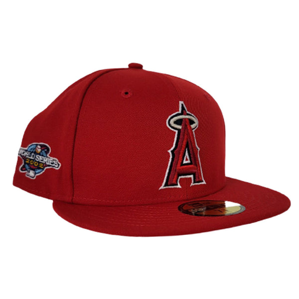 Los Angeles Angels Red Pink Bottom 2002 World Series New Era 59Fifty F ...