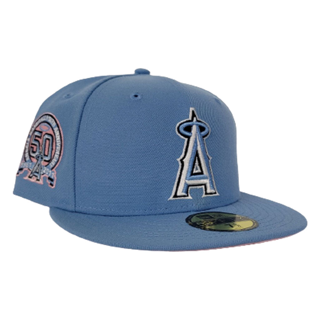 Los Angeles Angels Sky Blue Pink Bottom 50th Anniversary New Era 59Fif –  Exclusive Fitted Inc.