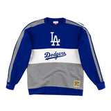 Los Angeles Dodgers LA Mitchell & Ness Scorer Fleece Crew Sweatshirt