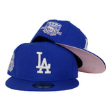 Los Angeles Dodgers Royal Blue Pink Bottom 50th Anniversary New Era 59Fifty Fitted