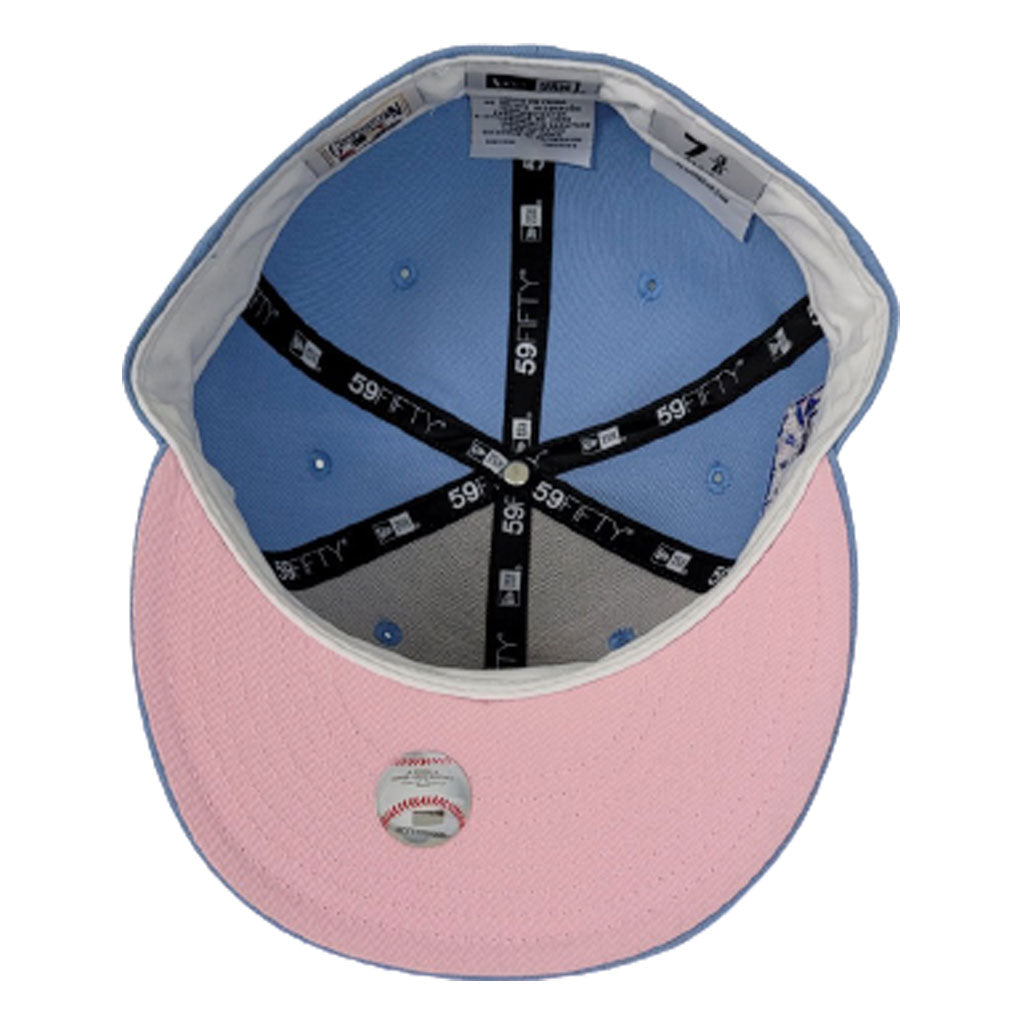 Miami Heat New Era Paisley Visor 59FIFTY Fitted Hat - Pink/Light Blue
