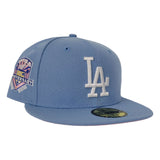 New Era Los Angeles Dodgers Pop Sweat 59FIFTY Fitted Hat 5950 Pink Brim  Under