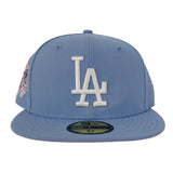 Los Angeles Dodgers Black Royal Blue Bottom 50th Anniversary New Era  59Fifty Fitted
