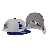 Los Angeles Dodgers White 50th Anniversary Side Patch New Era 59Fifty Fitted