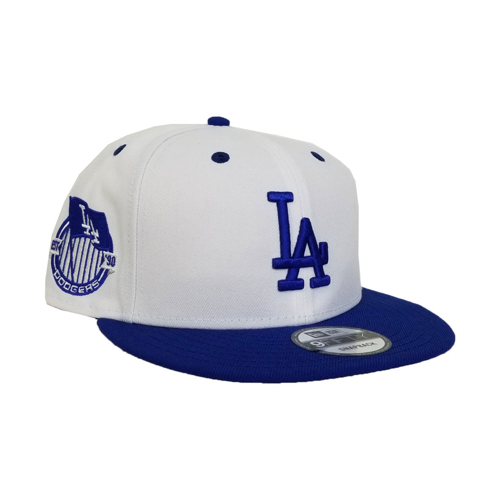 Men's New Era White/Light Blue Los Angeles Lakers Jersey Hook Classic  9FIFTY Snapback Hat