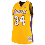 Los Angeles Lakers 1990-00 Shaquille O'Neal Mitchell & Ness Yellow Swingman Jersey