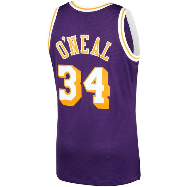 Maillot Slap Sticker Swingman 'La Lakers 1996 Shaquille O'Neal' Mitchell & Ness pour homme en coloris Jaune Maillot Slap Sticker Swingman 'La Lakers 1996 Shaquille O'Neal' Mitchell & Ness pour homme en coloris Jaune