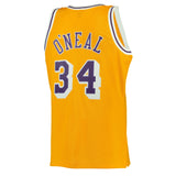 Los Angeles Lakers 1996-97 Shaquille O'Neal Mitchell & Ness Yellow Swingman Jersey