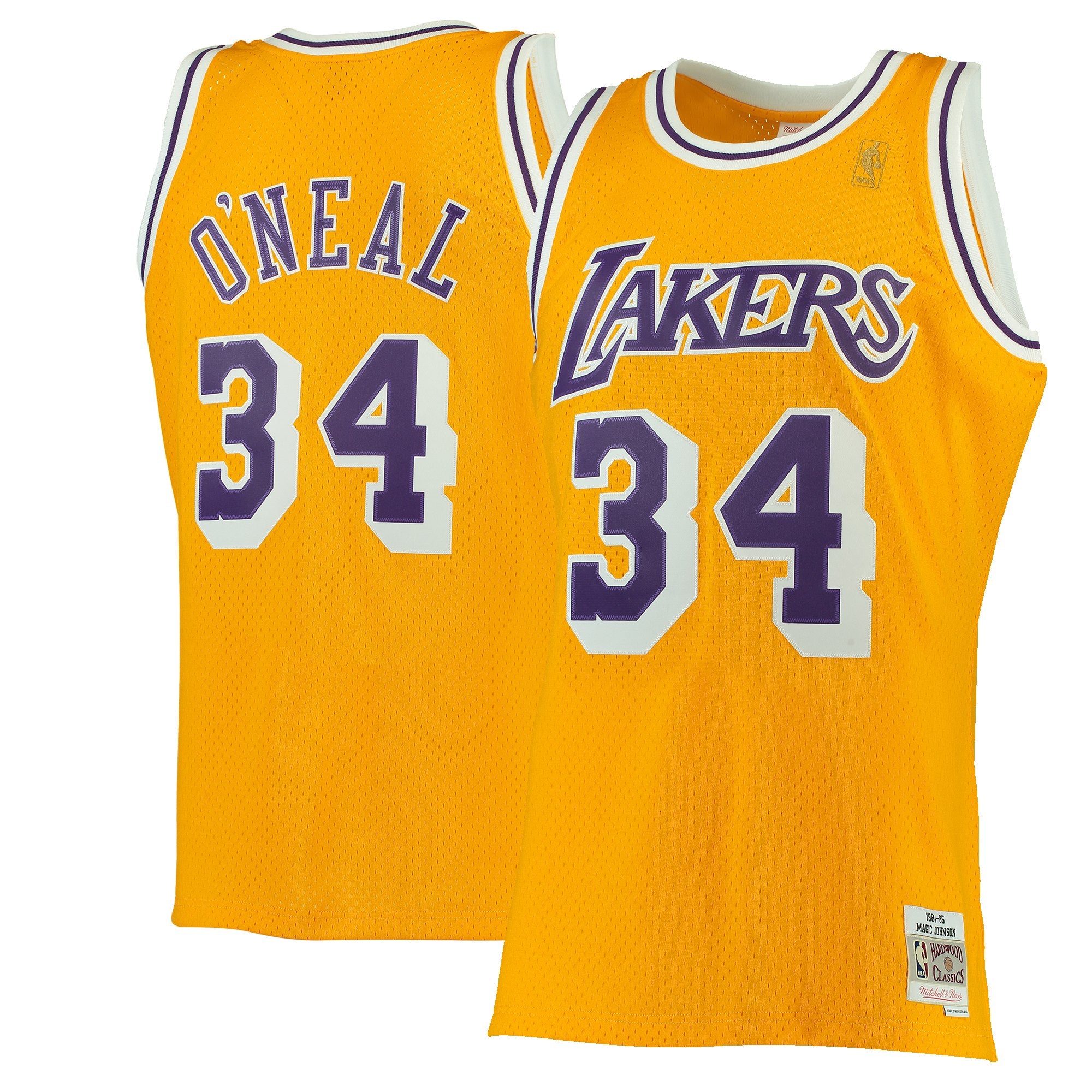 Mitchell & Ness Los Angeles Lakers #34 Shaquille O'Neal purple