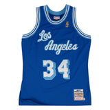 Los Angeles Lakers #34 Shaquille O’Neal Mitchell & Ness Light Blue Swingman Jersey